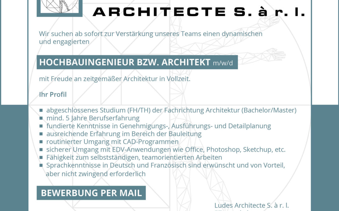 Stellenangebot: Hochbauingenieur / Architekt